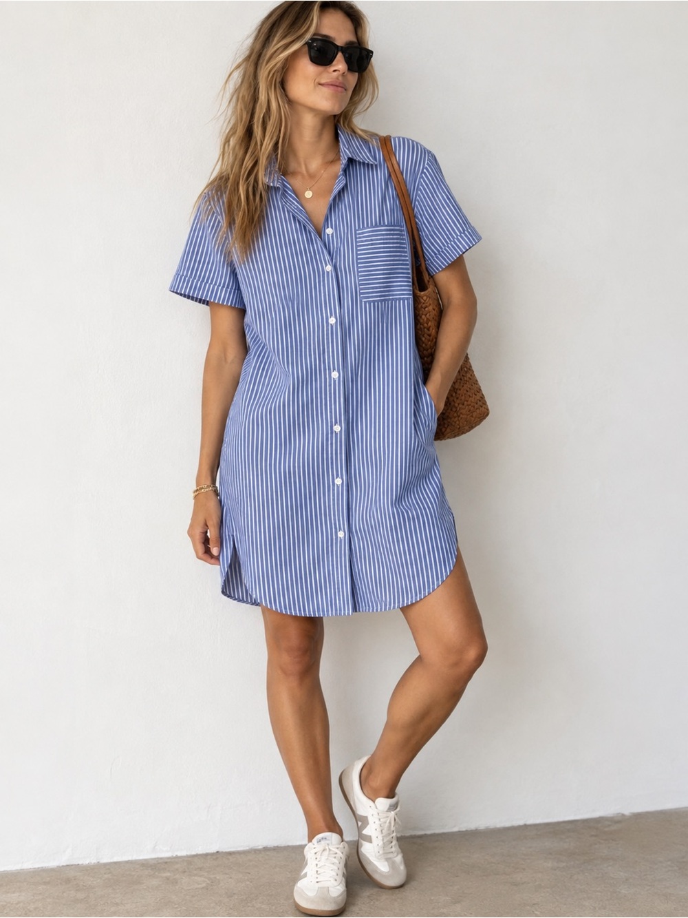 Southern Tide Cam Brrr° Stripe Dress – Blue Lolite – Size Small